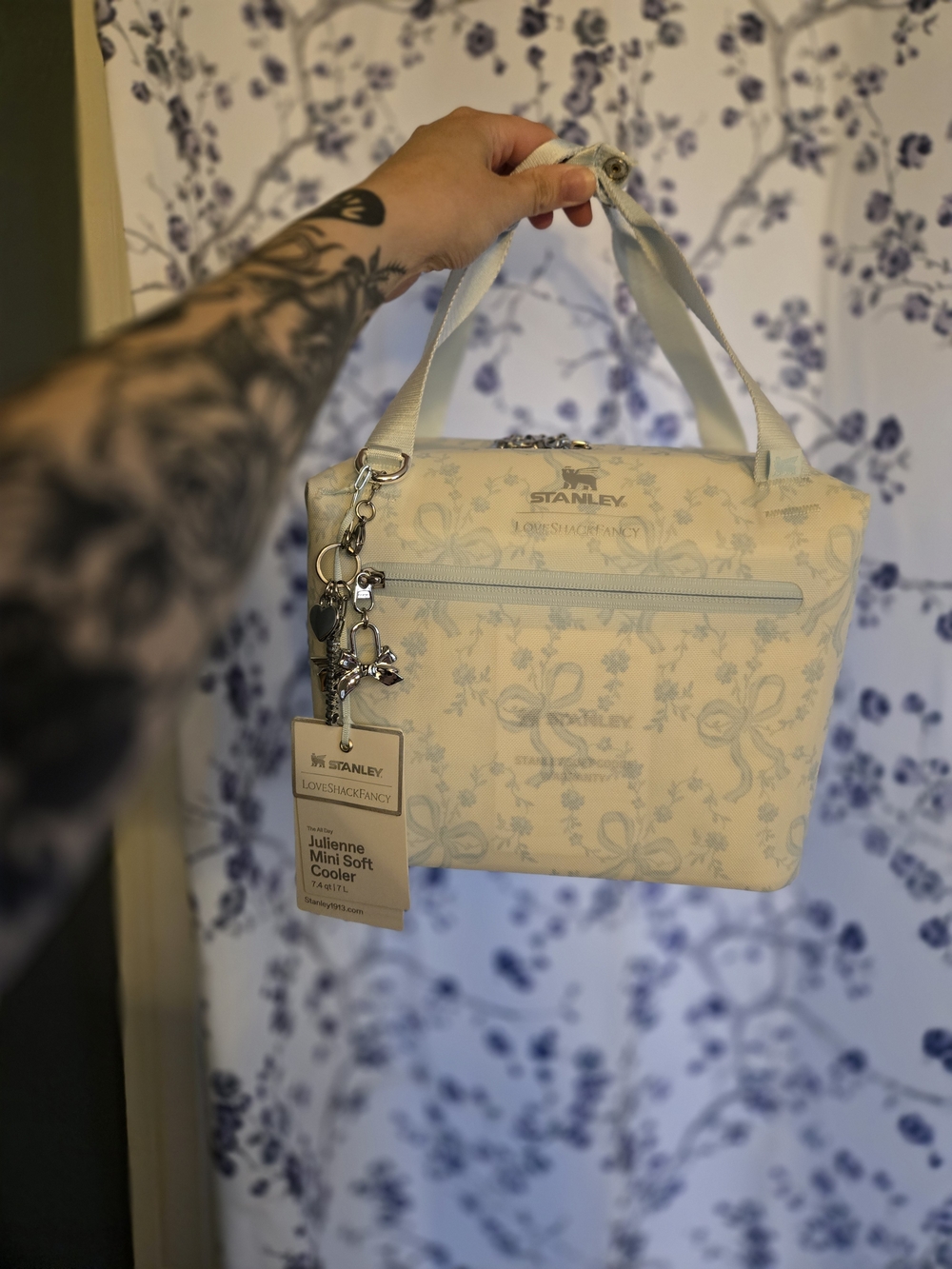 Stanley Cream Floral Julienne Mini Soft Cooler Bag
